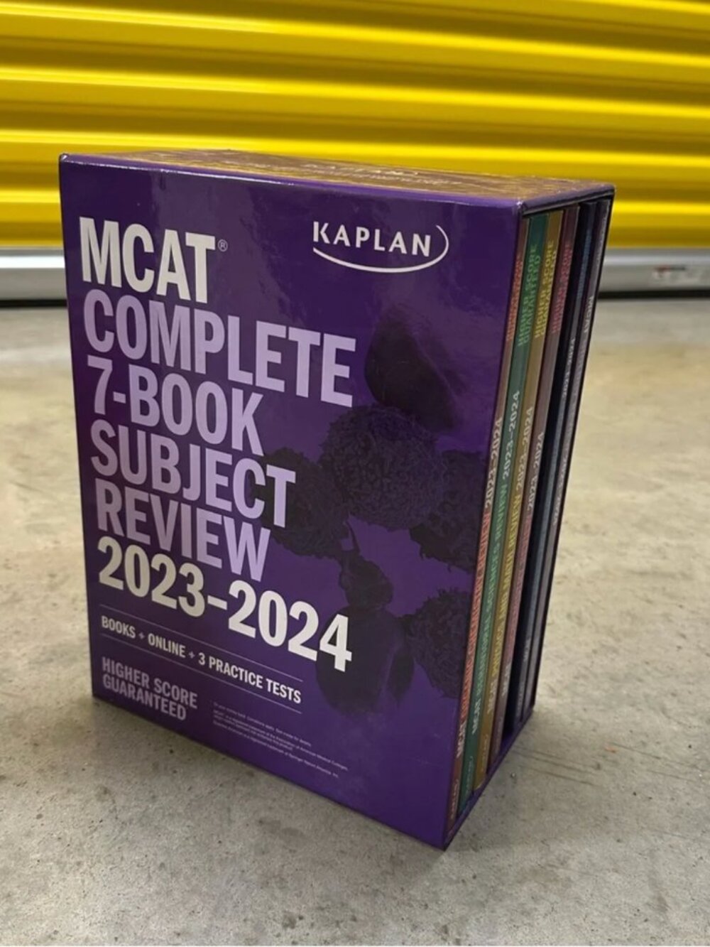 Kaplan MCAT 7-book set.